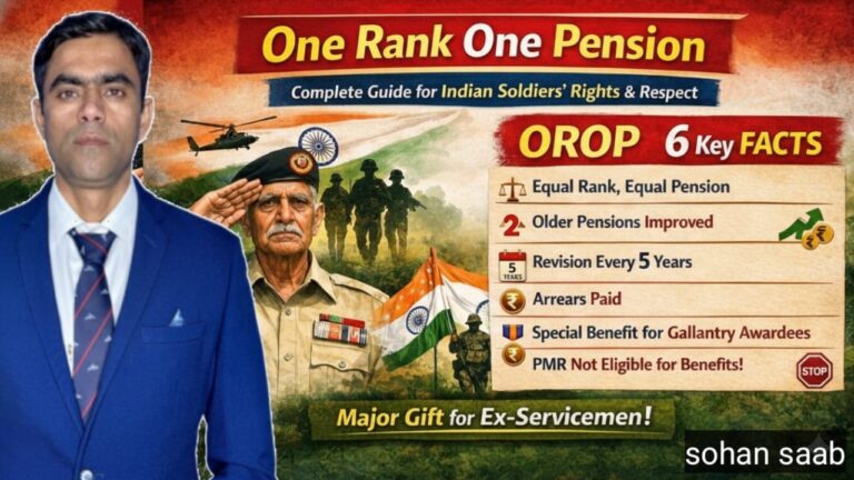 One Rank One Pension (OROP): भारतीय सैनिकों के हक और सम्मान की पूरी जानकारी